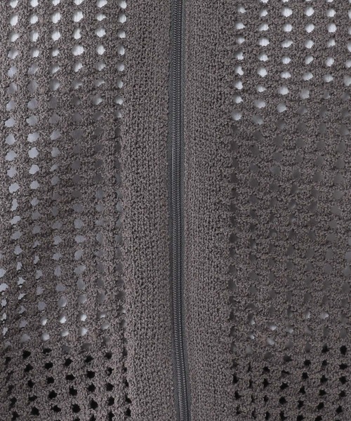 studio CLIP(スタディオクリップ)の「5ゲージダブルフロントメッシュZIPニット(ニット/セーター・レディース・ライトグリーン/スモーク・FREE)」の21枚目の写真