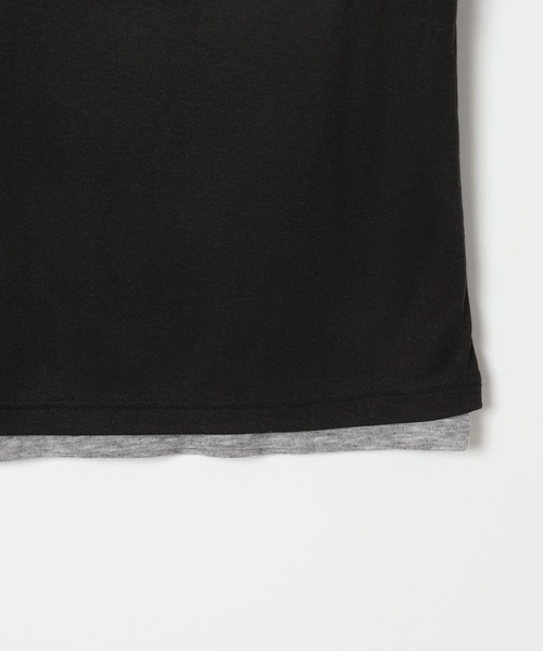 PAGEBOY（ページボーイ）の「【1枚でレイヤードが叶う・新色追加】フェイクレイヤードヘンリートップス/半袖Tシャツ（Tシャツ/カットソー・レディース・イエロー/ブラック/ブルー/グレー/ブラウン/ライトグレー・FREE）」の22枚目の写真