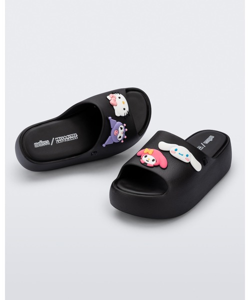 melissa（メリッサ）の「MELISSA FREE PLATFORM SLIDE + HELLO KITTY AND FRIENDS AD（サンダル・レディース・ライラック/ブラック/レッド/ベージュ・37/39/38/35-36）」の7枚目の写真