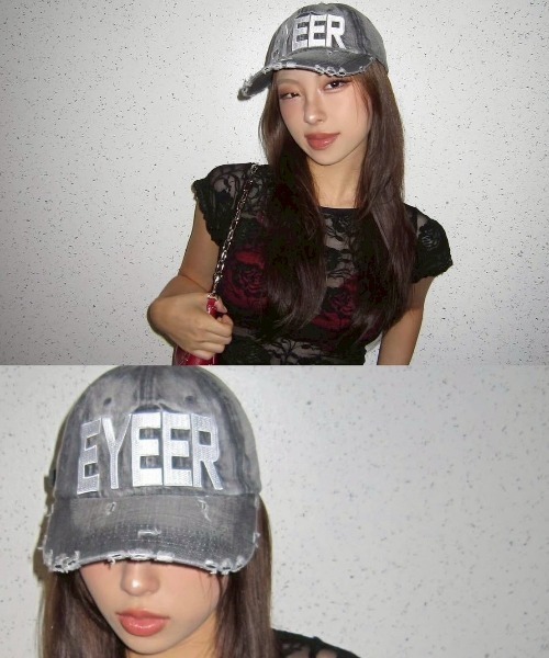EYEER(イワイイアル)の「【EYEER】Basic Logo Ball Cap / 【イーワイイーイーアール】ベーシックロゴボールキャップ(キャップ・メンズ・ブラック×レッド/ブラック×ホワイト・S)」の3枚目の写真