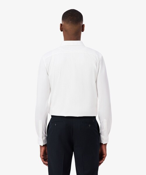 LACOSTE(ラコステ)の「スリムフィットミニマル長袖シャツ(シャツ/ブラウス・メンズ・ホワイト/ダークネイビー・38/40/39/41)」の5枚目の写真