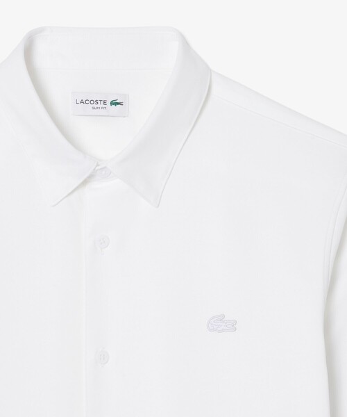 LACOSTE(ラコステ)の「スリムフィットミニマル長袖シャツ(シャツ/ブラウス・メンズ・ホワイト/ダークネイビー・38/40/39/41)」の6枚目の写真