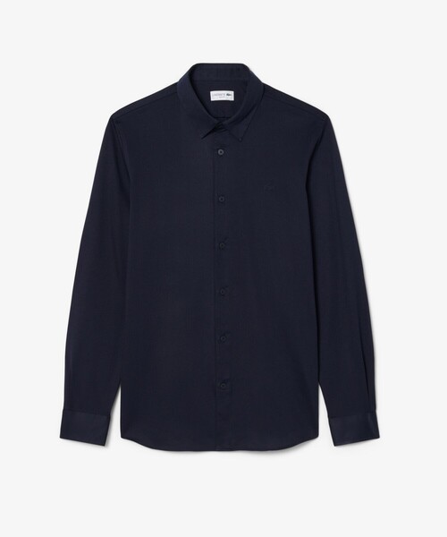LACOSTE(ラコステ)の「スリムフィットミニマル長袖シャツ(シャツ/ブラウス・メンズ・ホワイト/ダークネイビー・38/40/39/41)」の12枚目の写真