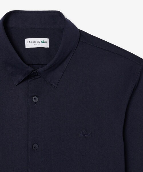 LACOSTE(ラコステ)の「スリムフィットミニマル長袖シャツ(シャツ/ブラウス・メンズ・ホワイト/ダークネイビー・38/40/39/41)」の13枚目の写真