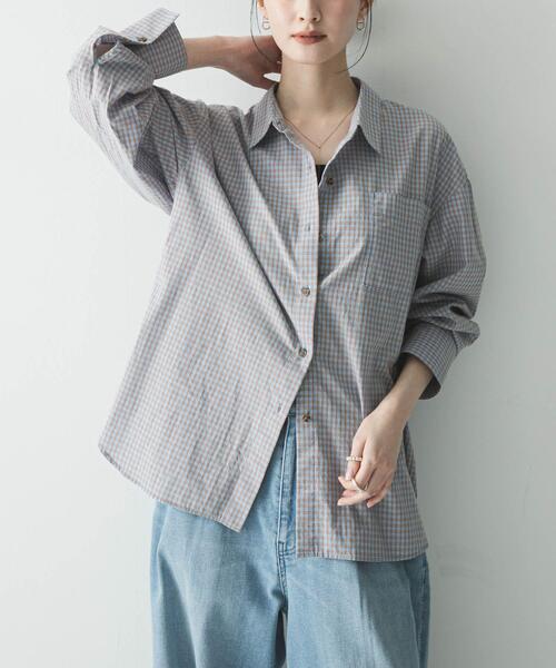 PICCADILLY（ピカデリー）の「『別注』PICCA×URBAN RESEARCH　レギュラーカラールーズシャツ（シャツ/ブラウス・レディース・ストライプ/チェック・FREE）」の17枚目の写真