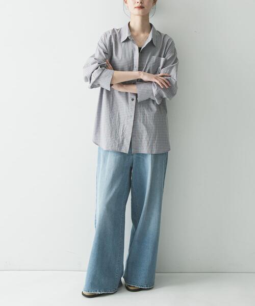 PICCADILLY（ピカデリー）の「『別注』PICCA×URBAN RESEARCH　レギュラーカラールーズシャツ（シャツ/ブラウス・レディース・ストライプ/チェック・FREE）」の20枚目の写真