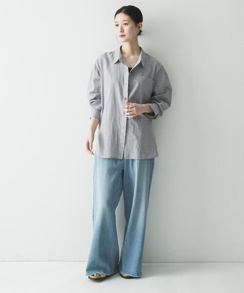 PICCADILLY（ピカデリー）の「『別注』PICCA×URBAN RESEARCH　レギュラーカラールーズシャツ（シャツ/ブラウス・レディース・ストライプ/チェック・FREE）」の21枚目の写真