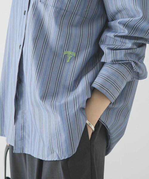 PICCADILLY（ピカデリー）の「『別注』PICCA×URBAN RESEARCH　レギュラーカラールーズシャツ（シャツ/ブラウス・レディース・ストライプ/チェック・FREE）」の4枚目の写真