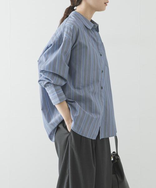 PICCADILLY（ピカデリー）の「『別注』PICCA×URBAN RESEARCH　レギュラーカラールーズシャツ（シャツ/ブラウス・レディース・ストライプ/チェック・FREE）」の6枚目の写真