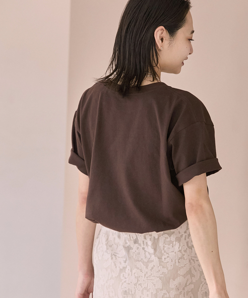 JOURNAL STANDARD(ジャーナルスタンダード)の「汗ジミ防止天竺プリントT(Tシャツ/カットソー・レディース・チャコールグレー/ブラウン/ホワイト・FREE)」の8枚目の写真