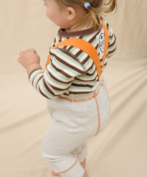 CIAOPANIC TYPY（チャオパニックティピー）の「【BABY】【Qinn】配色サス付きリブパンツ：80cm（その他ベビーウェア・キッズ・サックスブルー/オフホワイト・80）」の9枚目の写真