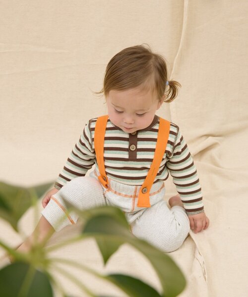 CIAOPANIC TYPY（チャオパニックティピー）の「【BABY】【Qinn】配色サス付きリブパンツ：80cm（その他ベビーウェア・キッズ・サックスブルー/オフホワイト・80）」の11枚目の写真