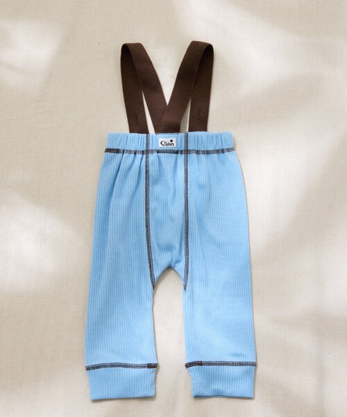 CIAOPANIC TYPY（チャオパニックティピー）の「【BABY】【Qinn】配色サス付きリブパンツ：80cm（その他ベビーウェア・キッズ・サックスブルー/オフホワイト・80）」の14枚目の写真