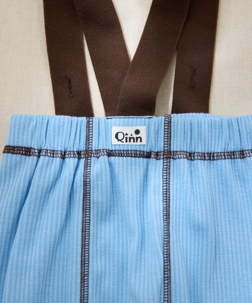 CIAOPANIC TYPY（チャオパニックティピー）の「【BABY】【Qinn】配色サス付きリブパンツ：80cm（その他ベビーウェア・キッズ・サックスブルー/オフホワイト・80）」の15枚目の写真