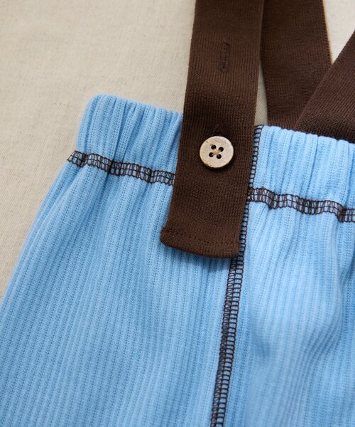 CIAOPANIC TYPY（チャオパニックティピー）の「【BABY】【Qinn】配色サス付きリブパンツ：80cm（その他ベビーウェア・キッズ・サックスブルー/オフホワイト・80）」の16枚目の写真