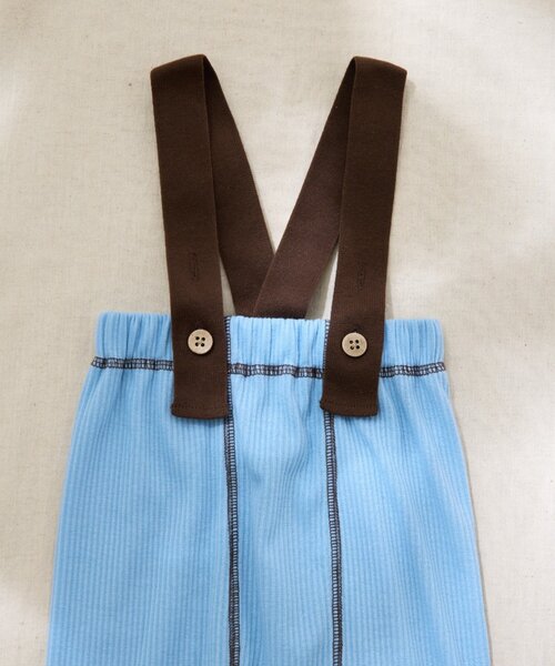 CIAOPANIC TYPY（チャオパニックティピー）の「【BABY】【Qinn】配色サス付きリブパンツ：80cm（その他ベビーウェア・キッズ・サックスブルー/オフホワイト・80）」の17枚目の写真