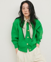 LARUTA（ラルータ）の「【LARUTA】ロゴ入り金釦ポリクルーカーディガン（カーディガン/ボレロ）」