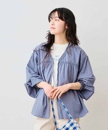 リブ イン コンフォート ふわりと風をまとう コットンフリルはおりブラウス