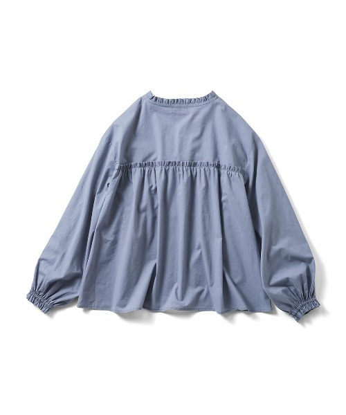 Live in comfort（リブインコンフォート）の「リブ　イン　コンフォート　ふわりと風をまとう　コットンフリルはおりブラウス（シャツ/ブラウス・レディース・アイボリー/ブルー系その他・M/LL/L/S/3L）」の15枚目の写真