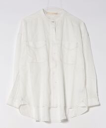 MELROSE claire（メルローズ クレール）の「【パウダーデニムバンドカラーシャツ】（シャツ/ブラウス）」