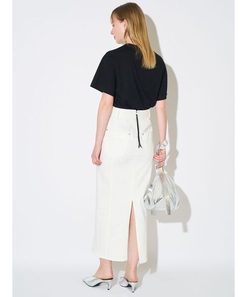 ELENDEEK（エレンディーク）の「デニムIラインスカート（スカート・レディース・ブルー/オフホワイト・02/01）」の7枚目の写真