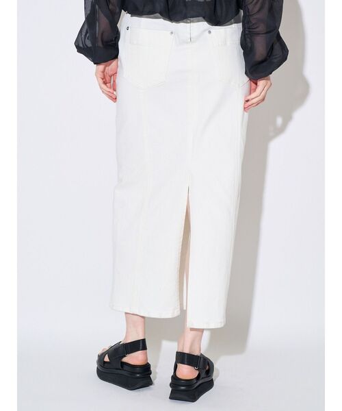 ELENDEEK（エレンディーク）の「デニムIラインスカート（スカート・レディース・ブルー/オフホワイト・02/01）」の9枚目の写真