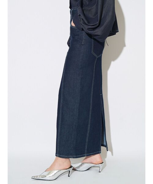 ELENDEEK（エレンディーク）の「デニムIラインスカート（スカート・レディース・ブルー/オフホワイト・02/01）」の17枚目の写真