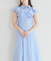 31 Sons de mode | 2026春夏新作 ラッフルフリルシャツワンピース(シャツワンピース)