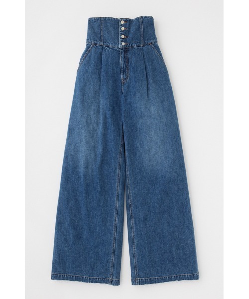 MOUSSY（マウジー）の「【再入荷】CORSET DESIGN BAGGY（デニムパンツ・レディース・ブルー系その他/ワンウォッシュ/ブルー・0/1/2）」の8枚目の写真