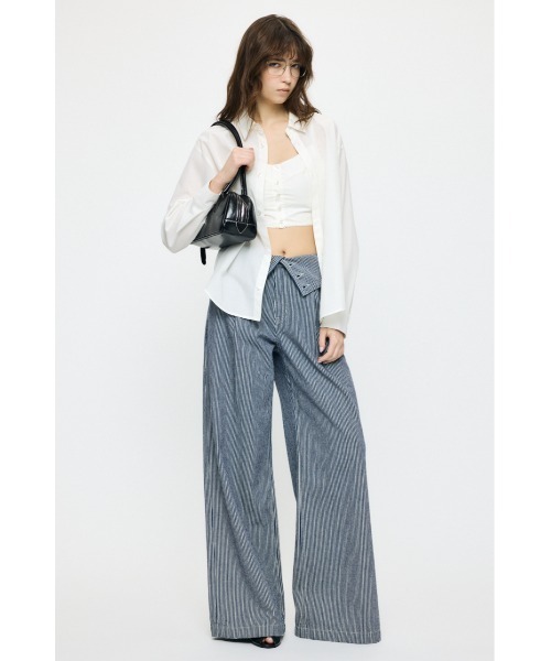 MOUSSY（マウジー）の「【再入荷】CORSET DESIGN BAGGY（デニムパンツ・レディース・ブルー系その他/ワンウォッシュ/ブルー・0/1/2）」の10枚目の写真