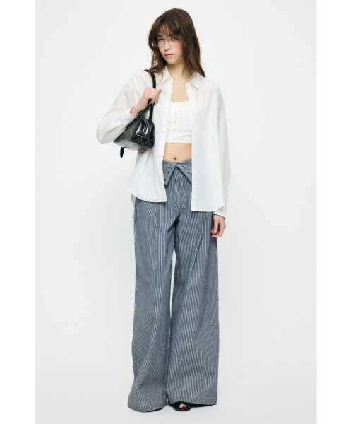 MOUSSY（マウジー）の「【再入荷】CORSET DESIGN BAGGY（デニムパンツ・レディース・ブルー系その他/ワンウォッシュ/ブルー・0/1/2）」の11枚目の写真