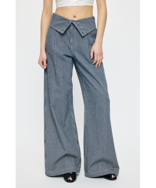 MOUSSY（マウジー）の「【再入荷】CORSET DESIGN BAGGY（デニムパンツ・レディース・ブルー系その他/ワンウォッシュ/ブルー・0/1/2）」の12枚目の写真