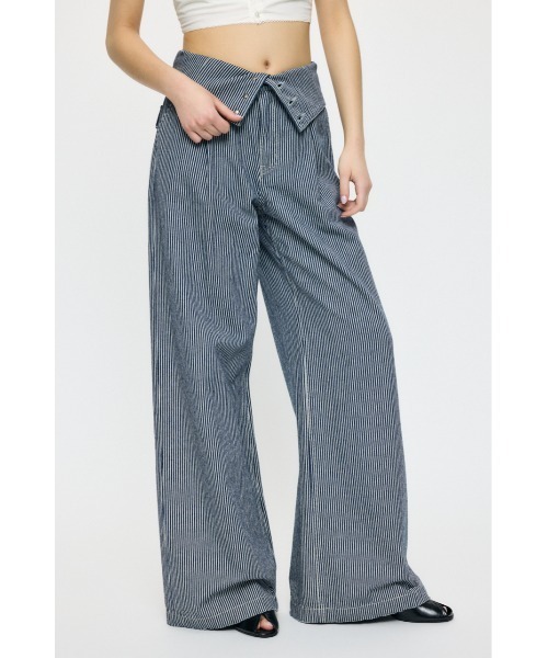 MOUSSY（マウジー）の「【再入荷】CORSET DESIGN BAGGY（デニムパンツ・レディース・ブルー系その他/ワンウォッシュ/ブルー・0/1/2）」の14枚目の写真