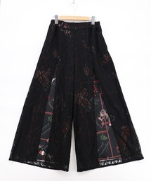 iS ScoLar（イズスカラー）の「561223：スリット入り刺繍レース重ね アンティーク柄パンツ（その他パンツ）」