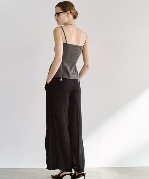 JOSE MOON（ジョゼムーン）の「ARMURE ZIP BUSTIER/アーミュールジップビスチェ（チューブトップ・レディース・ブラック/アイボリー・38/36）」の4枚目の写真