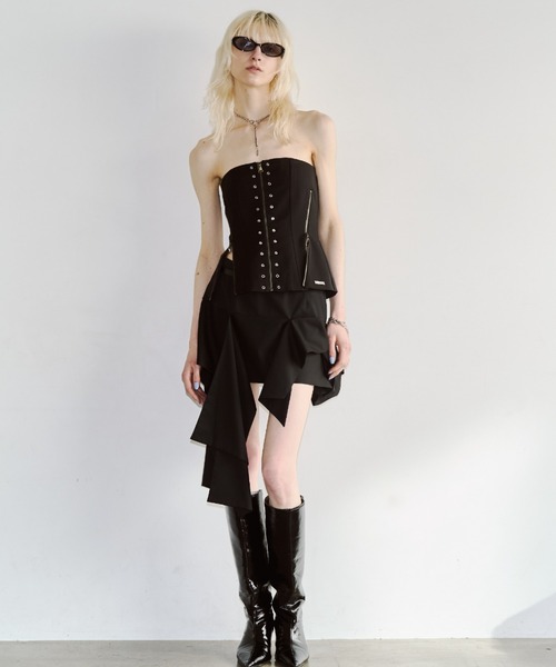 ARMURE ZIP BUSTIER/アーミュールジップビスチェ（チューブトップ