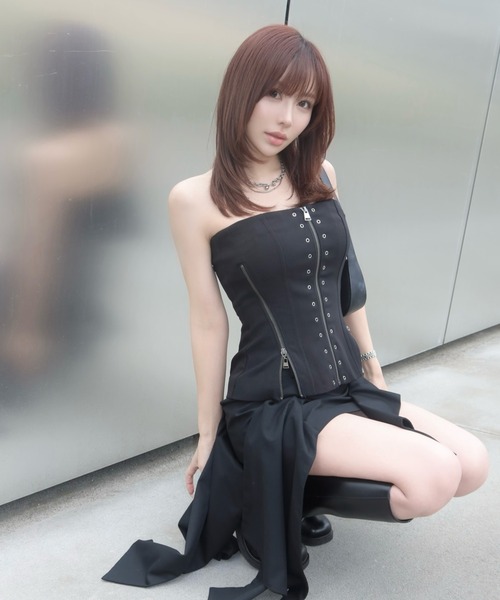 ARMURE ZIP BUSTIER/アーミュールジップビスチェ（チューブトップ