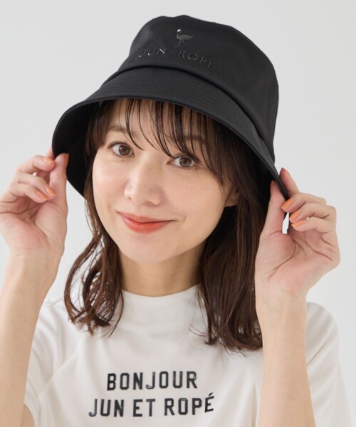 JUN&ROPE'（ジュンアンドロペ）の「フラミンゴロゴ入りハット（ハット・レディース・ホワイト/ブラック/ベージュ・FREE）」の5枚目の写真