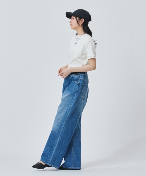 adidas（アディダス）の「【別注】アディダス adidas アルペン リブ 半袖Tシャツ 限定コラボ（Tシャツ/カットソー・レディース・ブラック/オフホワイト・S/M/L/XL）」の7枚目の写真