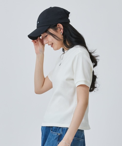 adidas（アディダス）の「【別注】アディダス adidas アルペン リブ 半袖Tシャツ 限定コラボ（Tシャツ/カットソー・レディース・ブラック/オフホワイト・S/M/L/XL）」の4枚目の写真