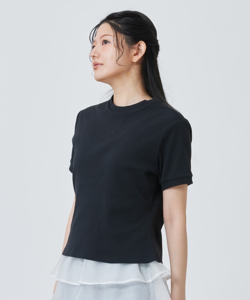 adidas（アディダス）の「【別注】アディダス adidas アルペン リブ 半袖Tシャツ 限定コラボ（Tシャツ/カットソー・レディース・ブラック/オフホワイト・S/M/L/XL）」の11枚目の写真