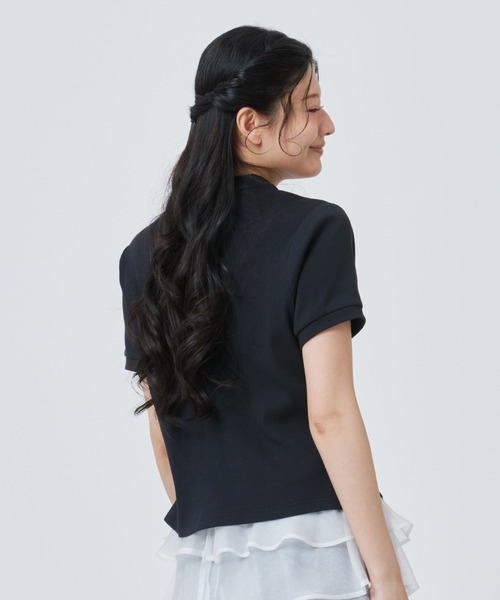 adidas（アディダス）の「【別注】アディダス adidas アルペン リブ 半袖Tシャツ 限定コラボ（Tシャツ/カットソー・レディース・ブラック/オフホワイト・S/M/L/XL）」の12枚目の写真