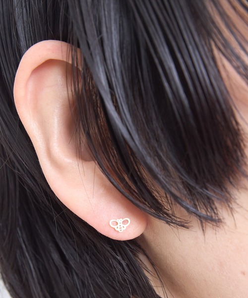 gargle（ガーグル）の「gargle ガーグル：STAINLESS ステンレスシリーズ　ミツバチ　蜂　Bee　ピアス（ピアス（両耳用）・レディース・ゴールド/シルバー・FREE）」の4枚目の写真