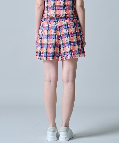 DOUBLE STANDARD CLOTHING（ダブルスタンダードクロージング）の「サマーツイード チェックショートパンツ（その他パンツ・レディース・ベージュ・38/36）」の4枚目の写真