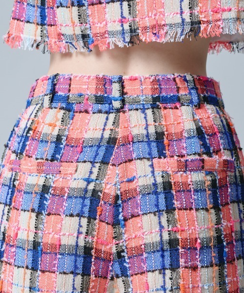 DOUBLE STANDARD CLOTHING（ダブルスタンダードクロージング）の「サマーツイード チェックショートパンツ（その他パンツ・レディース・ベージュ・38/36）」の8枚目の写真