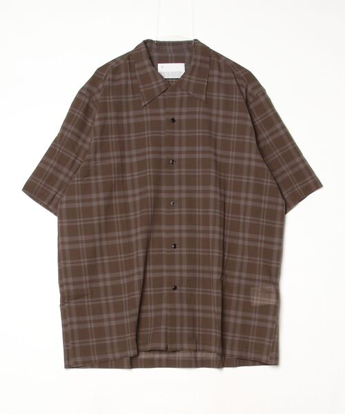 VOAAOV（ヴォアーブ）の「【VOAAOV】SHEER SHIRT Short Sleeve（シャツ/ブラウス・メンズ・ネイビー/チャコールグレー/ブラック/ブラウン・2/1）」の3枚目の写真