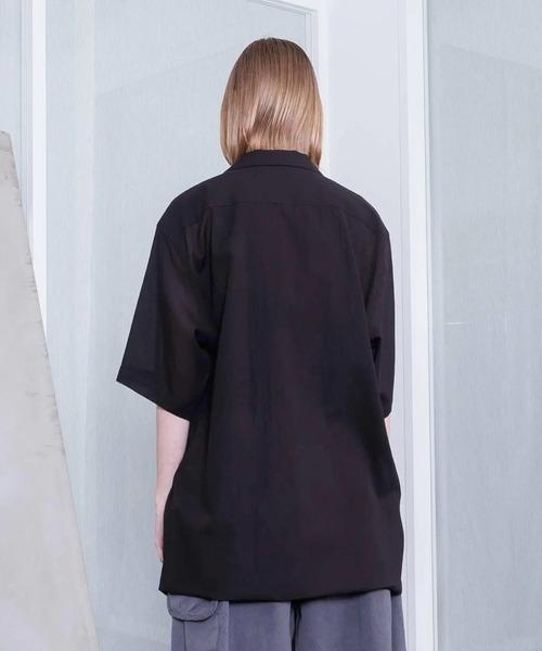 VOAAOV（ヴォアーブ）の「【VOAAOV】SHEER SHIRT Short Sleeve（シャツ/ブラウス・メンズ・ネイビー/チャコールグレー/ブラック/ブラウン・2/1）」の7枚目の写真