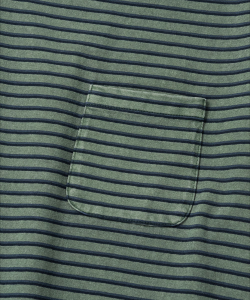 NONBLANK(ノンブランク)の「ウォッシュドポケットストライプTシャツ_GREEN(Tシャツ/カットソー・メンズ・グリーン・MEDIUM/LARGE/X-LARGE)」の5枚目の写真