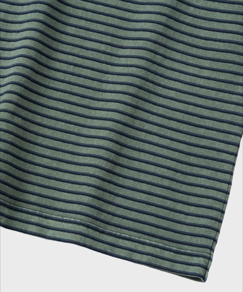 NONBLANK(ノンブランク)の「ウォッシュドポケットストライプTシャツ_GREEN(Tシャツ/カットソー・メンズ・グリーン・MEDIUM/LARGE/X-LARGE)」の7枚目の写真