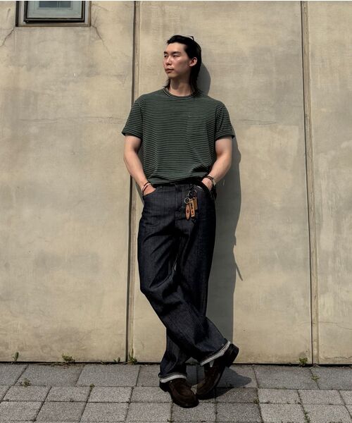 NONBLANK(ノンブランク)の「ウォッシュドポケットストライプTシャツ_GREEN(Tシャツ/カットソー・メンズ・グリーン・MEDIUM/LARGE/X-LARGE)」の10枚目の写真